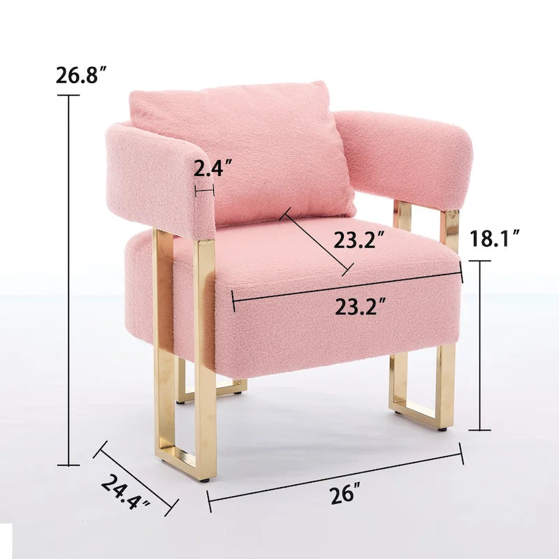 Moderní čalouněné akcentní křeslo 24,4", balení po 2 kusech
