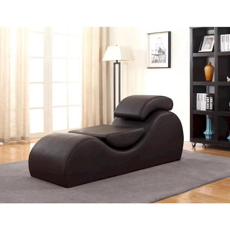Lehátko z umělé kůže na jógu a protažení Relax Chaise