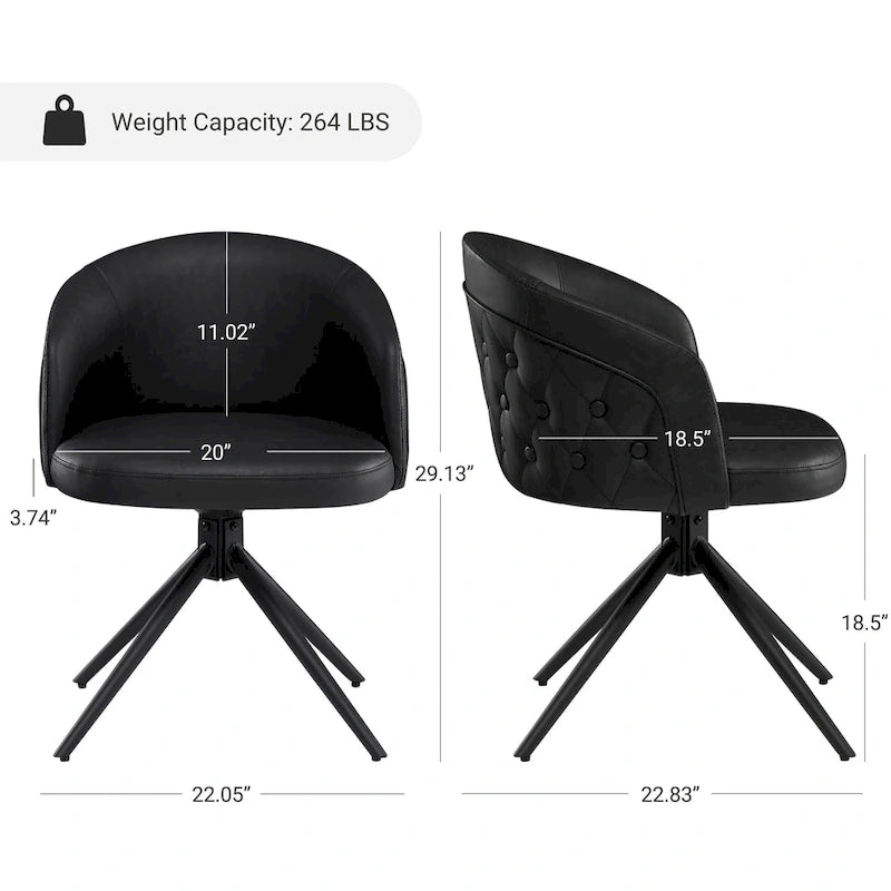 Otočná domácí kancelářská židle z umělé kůže
