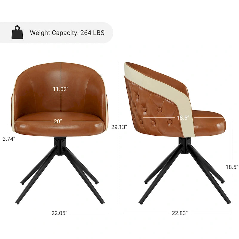 Otočná domácí kancelářská židle z umělé kůže