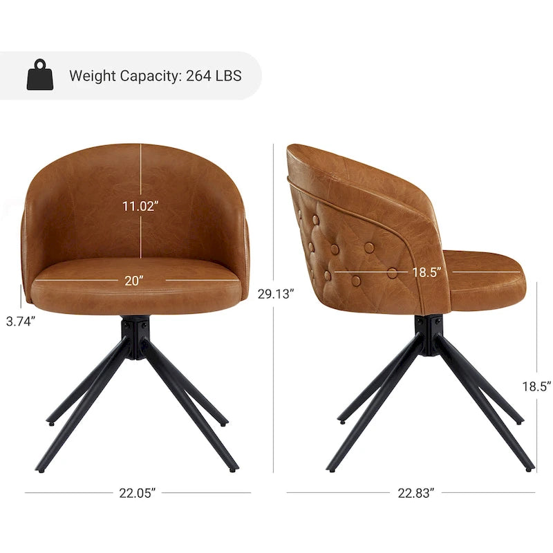 Otočná domácí kancelářská židle z umělé kůže