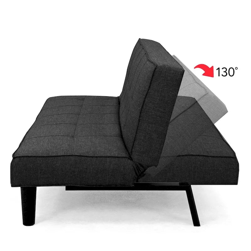 Rozkládací pohovka/futon s prošívanou texturovanou matrací